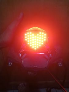 stoplamp running beat Fi bentuk ❤️ 8 mode otomatis.