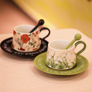 Bộ Tách Cà Phê Họa Tiết Hoa Chuông Cổ Điển Bằng Gốm Sứ Phong Cách Châu Âu Hộp Quà Tặng Thanh Lịch Bộ Đồ Ăn Trưa Tinh Tế Cốc Cà Phê Kiểu Pháp