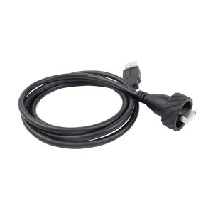 USB Panel Mount Waterproof Connector Industrial Data Cable 0.1/0.5m LSHITECH LSHT-LU20 Socket Panel Installation