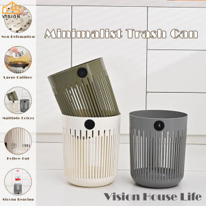 Tầm Nhìn 12L Hộ Gia Đình Vòng Thùng rác Phòng Tắm Thùng rác Văn Phòng Nhựa Chất Thải giỏ đựng giấy Phòng Khách Nhà Bếp Wastebasket dung tích lớn Ký Túc Xá Thùng rác gấp cho xe hơi