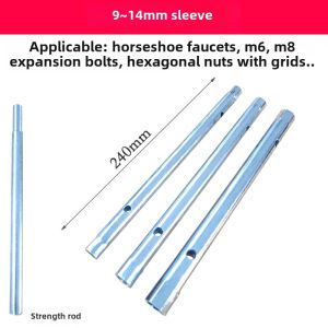Bathroom Sink Faucet Wrench Tool Hexagonal Socket Empty Core for Bathroom Installation And Repair Carbon Steel Manual Wrench