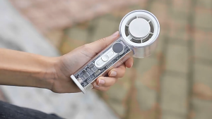 FAN X05 Mini Handheld Fan with Semiconductor Cooling 100 Gears LCD Display Portable USB Rechargeable Cool Mecha Body