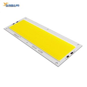 DC 12V LED COB 12W ชิปแหล่งกําเนิดแสง Strip แผงหลอดไฟ-อุ่น/ธรรมชาติ/เย็นสีขาว/สีฟ้า/สีแดง/สีเขียว 120x36 มม.สําหรับ DIY รถโคมไฟ