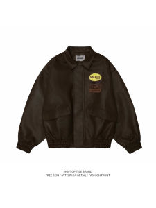 แจ็คเก็ตหนังสไตล์สตรีทฮิปฮอปสำหรับผู้หญิง แจ็คเก็ตกันหนาวแบบหลวมๆ ทรงพอดีตัว ทรงบัฟเฟต์ เสื้อแจ็คเก็ตสไตล์วัยรุ่น ฤดูใบไม้ผลิและฤดูใบไม้ร่วง