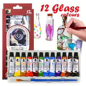 12 Colors 6ml Paint Set Acrylic Watercolor Glass Painting Pigment Kit Waterproof Graffiti Drawing Art Supplies for DIY Creation
