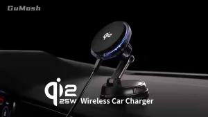 QI2 25W Cooling RGB Magnetic Wireless Car Charger & 63W Car Charger Vacuum Suction For Magsafe iPhone 17 16 Pro Max Phone Holder
