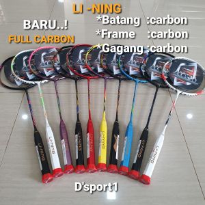 RAKET BADMINTON LINING 100% FULL CARBON