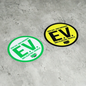 Zero Emission EV Reflective Warning Car Decal