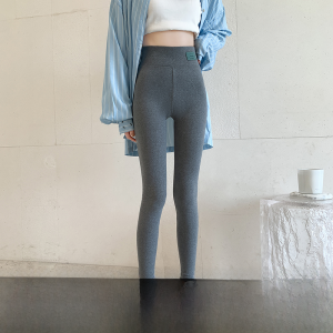 miiow | High Waist Pure Cotton Base Layer Pants Womens Outerwear Autumn 2025 High Waist Lift Butt Warm Inner Wear Nine Points