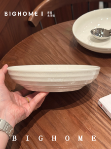 Đĩa Đựng Súp Bằng Gốm Sứ Trắng Land Rising Đĩa Đựng Salad Tròn Sâu Đồ Dùng Ăn Uống Bằng Thép Không Gỉ Thiết Kế Cổ Điển