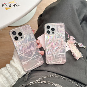 Kisscase hai mặt IMD trường hợp cho iPhone 15Promax hoa có màu trên nền xanh lá cây bướm thỏ ánh sáng gạc thích hợp cho iphone15pro Max vỏ điện thoại di động Apple 15 New 12/13 mạ vỏ mềm Cover quay lại