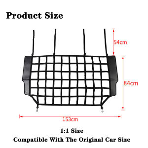 Car Trunk Cargo Isolation Network Pet Safety Mesh 4-Doors for Jeep Wrangler JK JL Gladiator JT 2007-2023 Interior Accessories