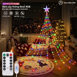 2M/3M USB Chống Nước Giáng Sinh Ngôi Sao Dây Đèn Với 8 Chế Độ Chiếu Sáng Đèn LED Cổ Tích Đèn Cho Phòng Ngủ Phòng Tiệc Cưới Trang Trí