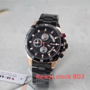 Jam tangan Pria Viral 803M rantai sport chronograp tanggal aktif analog original