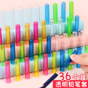 Transparent Pencil Cap of a Pen Pen Sleeve Kids Pencil Head Pencil Cap Pen Cap Stationery Protective Cover Pen Cap Pen Plastic Creative Long Extender Pencil Grip Primary School Kindergarten Minimalist Cap of a Pen Anti-Bite