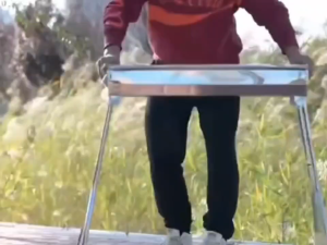 เตาปิ้งย่าง เตาบาร์บีคิวพับได้แบบพกพา เตาถ่านสำหรับบ้าน ชั้นวางบาร์บีคิวกลางแจ้งพิเศษ