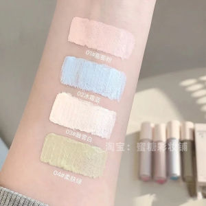 Beginner Friendly Illuminating Concealer Liquid Blue Olive Green Highlighter Cheek Enhancer Natural Looking Skin Tone Boost