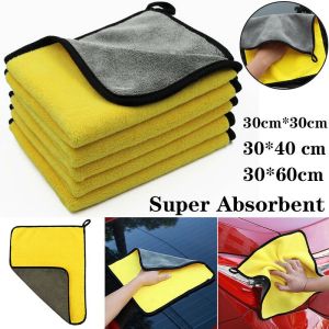 【Desertoasis】Microfiber Cleaning Towel Thicken Soft Drying Cloth Car Body Washing Towels Double Layer Clean Rags 30/40/60cm