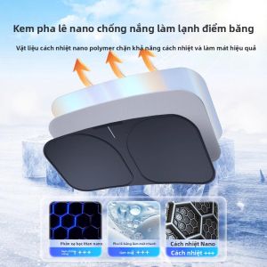 MONLEYTA | Thảm chắn nắng cửa kính trước dày hai lớp chống nhiệt màu đen gấp gọn che chắn ô tô của Đức