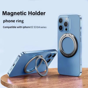Magnetic Cell Phone Ring Holder Removable Grip Kickstand Compatible with iPhone MagSafe Samsung Xiaomi - Mobile Phone Bracket