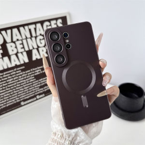 Luxury Matte Lens Protect Phone Case For Magsafe For Samsung Galaxy S26 Ultra S25 S24 S23 S22 S21 Plus Shockproof Soft Cover