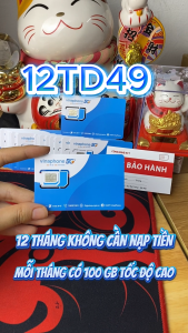 SIÊU Sim Vina Giá rẻ Gói Fhappy - 12TD49 - Data 100GB/Tháng Tốc Độ Cao - Trọn Gói 1 Năm Không Cần Nạp Tiền giá siêu rẻ . FREESHIP - CHƯA KÍCH HOẠT