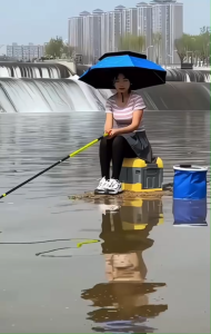 ร่มพับไร้ด้ามร่วมกันUV2 ชั้นร่มหมวกสองชั้นหมวกทำนาทำสวนkw617