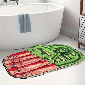 VIKAMA Small Fish Canned Food Carpet Soft And Comfortable Bathroom Floor Mat Indoor Entrance Mat Home Decoration