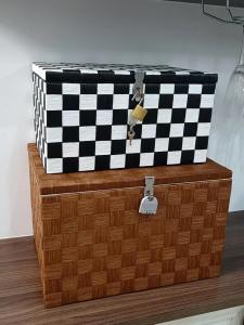 Large Capacity Storage Box with Lock Woven Rattan Snack Storage Cabinet Password Box Home Use Storage Solution Nordic Style