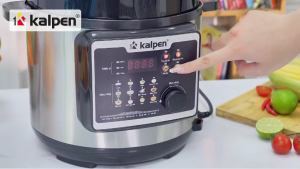 Nồi áp suất điện ruột Inox 304 Kalpen P9 dung tích 6L điểu khiển cảm ứng 12 chương trình nấu chuẩn Đức - Bảo hành 24 tháng