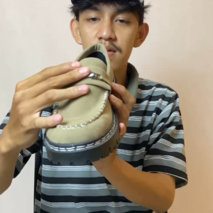 Mikihas - Sepatu Loafers Pria Kulit Suede Kasual - Davin Brown