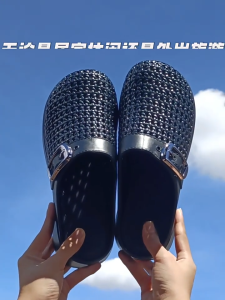 Dép Sục Mềm Đế Cao 4cm Chất Liệu Nhựa Mang Êm Chân Dép Nhựa Đi Mưa Nữ Lỗ Thoáng Khí Hở Gót Đế Mềm