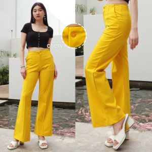 Celana cutbray wanita bahan paragon kode 9033 real pict