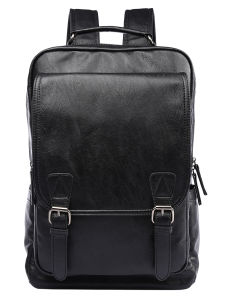 MOYYI Simple Patchwork Large Capacity Mens Leather Backpack For Travel Casual mochila Men Daypacks Leather Travle Backpack. Ryukkahi