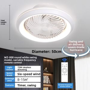Chigo | Ceiling Fan with Cover Swinging Bedroom Chandelier