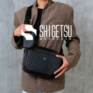 Shigetsu Signature SUITA  Monogram Sling Bag 3 in 1 sling bag for men leather bag crossbody bag shoulder bags