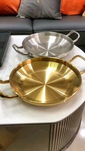 Nồi chảo chống dính chiên thức ăn bằng thép không gỉ phong cách Hàn Quốc cao cấp size 26cm T.V