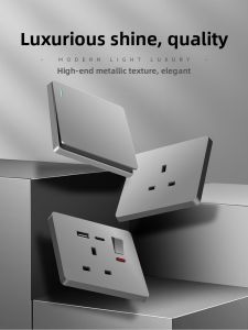 aodoran | British Standard Outlet 13A Square Hole with USB and Light