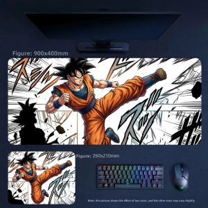 Bandai | Cartoon Animation Dragon Ball Two-dimensional High-quality Leather Mouse Pad Table Mat Non-slip Dirt-resistant Leather Mouse Pad