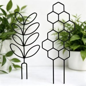 3Pcs Plant Climbing Frame Honeycomb Mesh Design Plastic Lightweight Rust Proof Stable Support for Indoor Potted Vines