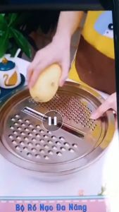 Bộ Rổ Nạo Rau Củ 3 Món - Rổ Nạo Rau Củ Kiêm Rổ Chậu Inox Cao Cấp Đa Năng Tiện Lợi - Thiết Kế Hiện Đại