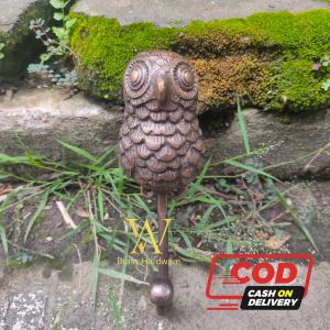 Kapstok Kuningan Antik Gantungan Baju Motif Burung Hantu Besar 1 Pcs