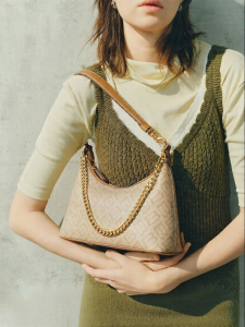 Belle | Womens Monogram Chain Commuter Hobo Tote Bag