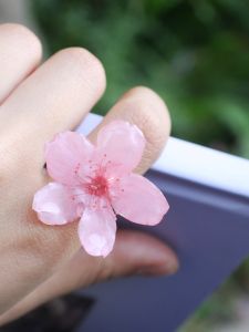 Original Design Pink Ring Eternal Flower Valentines Day Gift for Girlfriend True Sakura Fashionable Jewelry Custom Made