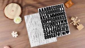 15Pcs/1inch Letter Stickers Self-Adhesive Vinyl Alphabet Number Sticker For Mailbox Sign Door Business Address Number Cards
