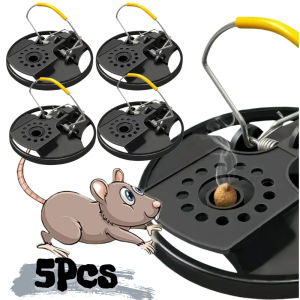 5Pcs New High-Sensitivity Fully Automatic Round Domestic Mouse Trap Outdoor Sensitive Mouse Trap for Mouse Control