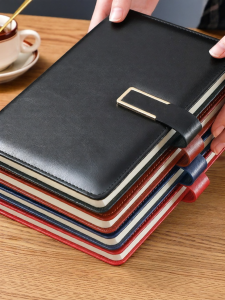 Thick Business Leather Notebook B5 Creative Clip
