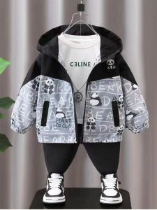 New 2025 Spring Autumn Childrens Jacket Boys Fashionable Cartoon Medium Small Childrens Windbreaker Baby Boys Coat