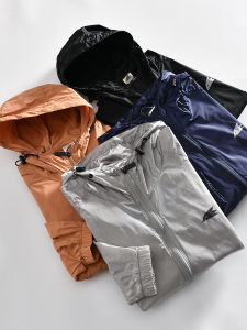 Youthful Popular Outdoor Lightweight Hooded Sun Protection Skin Shirt Jacket Mens Spring Summer Breathable Standard Fit Zipper