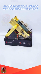 Handle HARLOCK KUNCI Pintu Kamar Model Kotak Ukuran Kecil 15cm Kuning GOLD HLK-077SMALL-50S GP (GOLD) Gagang Kotak Minimalis HARLOCK
